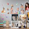 Translucent PVC Self Adhesive Wall Stickers STIC-WH0015-334-3