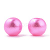 Spray Painted ABS Plastic Imitation Pearl Beads OACR-T015-05A-15-2