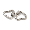 Non-Tarnish 304 Stainless Steel Screw Carabiner Lock Charms STAS-C092-05D-P-2