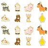 40Pcs 8 Styles Zinc Alloy Enamel Pendants FIND-CJ0004-47-1