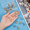 30Pcs 2 Colors Brass Cufflinks for Men FIND-HY0003-47-3