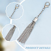 Unicraftale 2Pcs Alloy Keychain Tassel Chain Pendant Decoration HJEW-UN0001-23-5