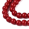 Opaque Solid Color Glass Beads Strands GLAA-T032-P6mm-20-4