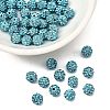 Polymer Clay Rhinestone Beads RB-H284-6MM-202-1