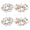 4Pcs 2 Style Detachable Flower Glass Crystal Rhinestone Shoe Decoration FIND-HY0003-38-1