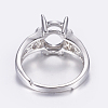 Adjustable Brass Solitaire Ring Settings X-KK-G330-09P-2