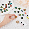 CHGCRAFT 12 Sets 12 Style Luminous Self Adhesive Glass Eyes Cabochons GLAA-CA0001-58-5