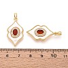 Natural Carnelian(Dyed & Heated) with Shell Pendants KK-N287-12G-01-3