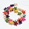 Starfish/Sea Stars Synthetic Turquoise Bead Strands G-M150-03-2