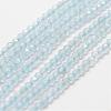 Natural Aquamarine Bead Strands G-P270-2mm-15-1