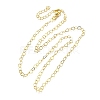 Brass Heart Link Chain Necklaces NJEW-M108-33G-2