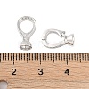 925 Sterling Silver Micro Pave Clear Cubic Zirconia Fold Over Clasps STER-U004-04P-3