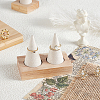 2 Cone Wooden Ring Organizer Holder RDIS-WH0031-02A-02-4