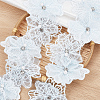 Double Layer Polyester Flower Lace Ribbons DIY-WH0656-60A-1