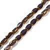 Electroplate Opaque Color Glass Beads Strands EGLA-Q127-A01-02F-1