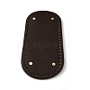 Oval PU Leather Knitting Crochet Bags Nail Bottom Shaper Pad PURS-WH0001-63C-1