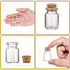 Glass Wishing Bottle Bead Containers X-CON-Q012-4