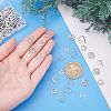 150Pcs 5 Style 304 Stainless Steel Open Pendants STAS-UN0030-54-2