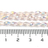 Transparent Electroplate Glass Beads Strands GLAA-K064-04A-AB02-4