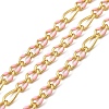 Handmade Brass Enamel Oval Link Chains CHC-L053-08G-07-1