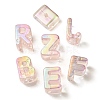 UV Plating Rainbow Iridescent Acrylic Beads OACR-C012-02F-1-2