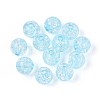 Transparent Crackle Acrylic Beads CACR-R008-8mm-07-1