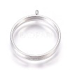 Alloy Open Back Bezel Pendants PALLOY-WH0030-01P-1