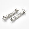 Platinum Plated Iron Hair Barrette Findings X-PJH1015Y-2