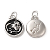 304 Stainless Steel Enamel Pendants STAS-A080-43P-06-1