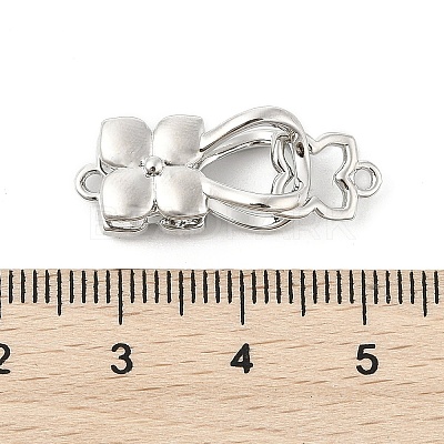 Brass Micro Pave Clear Cubic Zirconia Interlocking Clasps KK-U059-16P-1