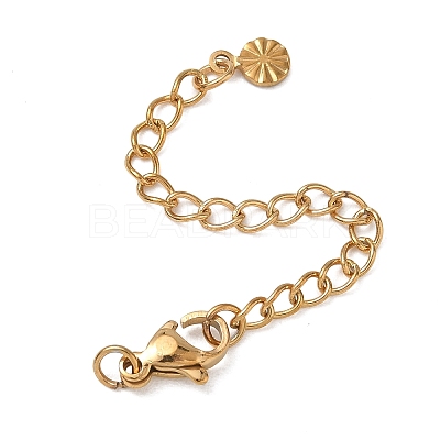 201 Stainless Steel Curb Chain Extender SA-CBA0FDA-01G-22-1