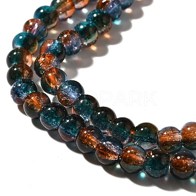 Crackle Glass Beads Strands CCG-C002-6mm-08-1