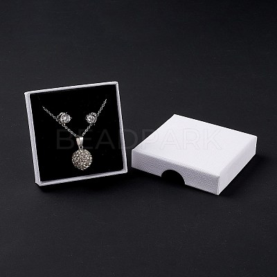 Paper with Sponge Mat Necklace Boxes LS-X-OBOX-G018-01A-03-1