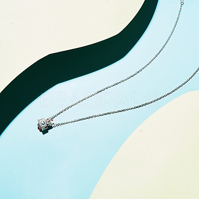 SHEGRACE Rhodium Plated 925 Sterling Silver Pendant Necklaces JN977A-1