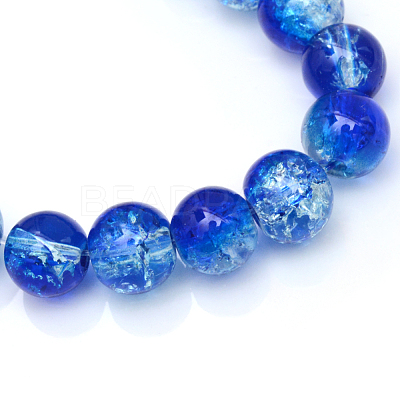 Baking Paint Crackle Glass Bead Strands CCG-S001-6mm-16-1