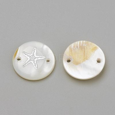 Freshwater Shell Links connectors SHEL-Q009-001P-1