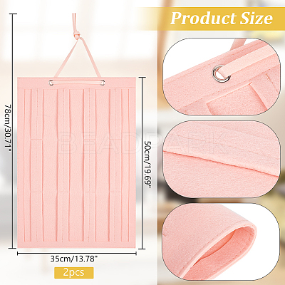Felt Hanging Hair Claw Clip Organizer Holder for Women Girls AJEW-WH0083-89A-03A-1