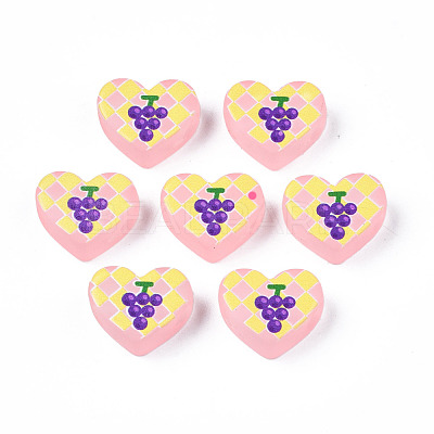 Autumn Theme Transparent Printed Acrylic Beads MACR-S373-124-H09-1