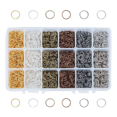 PandaHall Elite Iron Open Jump Rings IFIN-PH0023-16-6mm-1
