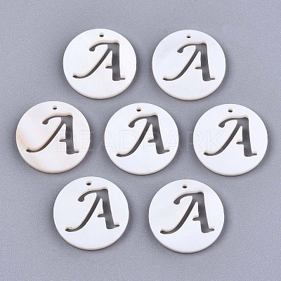 Natural Freshwater Shell Charms SHEL-S276-119A-1