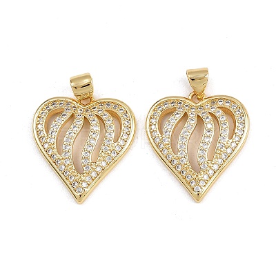 Brass Micro Pave Cubic Zirconia Pendants ZIRC-I367-07G-18-1