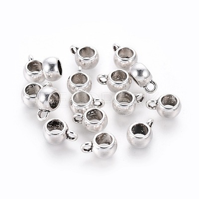 Tibetan Style Alloy Tube Bails TIBEP-LFH251Y-FF-1