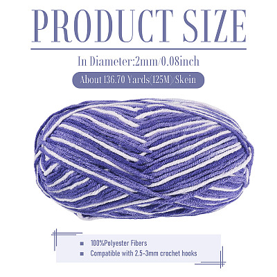 Light Gradient Segment Dyed Polyester Yarn DIY-TADJ0002-005I-1