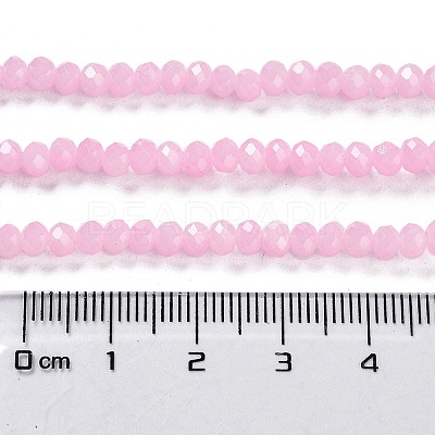 Baking Paint Imitation Jade Glass Bead Strands X-DGLA-A034-J4MM-A26-1