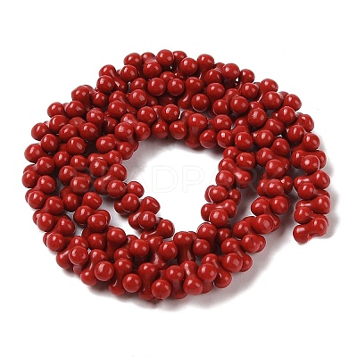 Dyed Synthetic Coral Beads Strands CORA-P010-04B-1