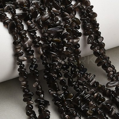 Natural Silver Sheen Obsidian Beads Strands GG-CBAE051-A03-02-1