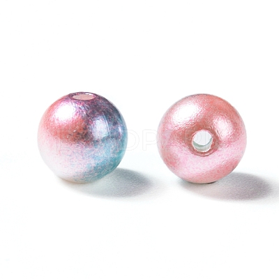 Rainbow ABS Plastic Imitation Pearl Beads OACR-Q174-4mm-M-1