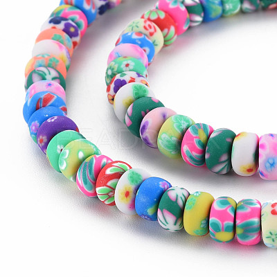 Handmade Polymer Clay Beads Strands CLAY-N008-056-01-1