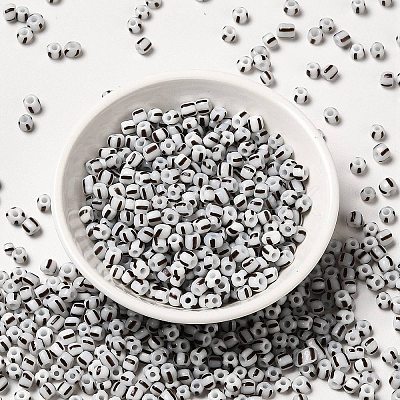 6/0 Opaque Colours Seep Glass Seed Beads SEED-F003-04A-12-1