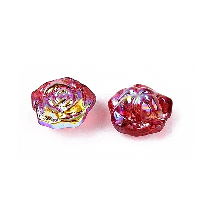 Electroplate Transparent Glass Beads Strands EGLA-N056-02A-06-1
